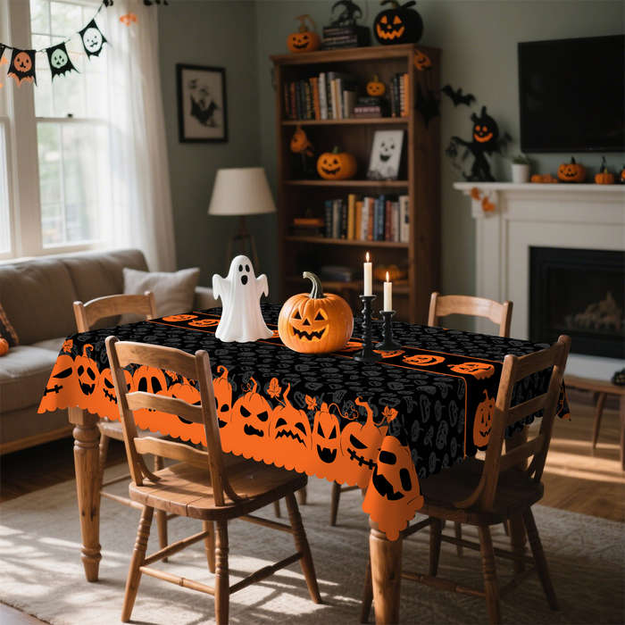 Halloween tablecloth decoration size Rectangle 60x120inch or 152x305cm