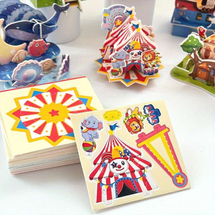Building Toy Architectural Model Toy Set Model Random Quantity 4 Pcs