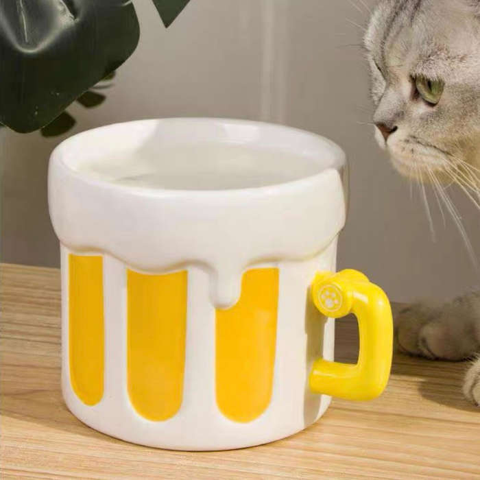 Pet Supplies Style Ceramic Beer Bowl