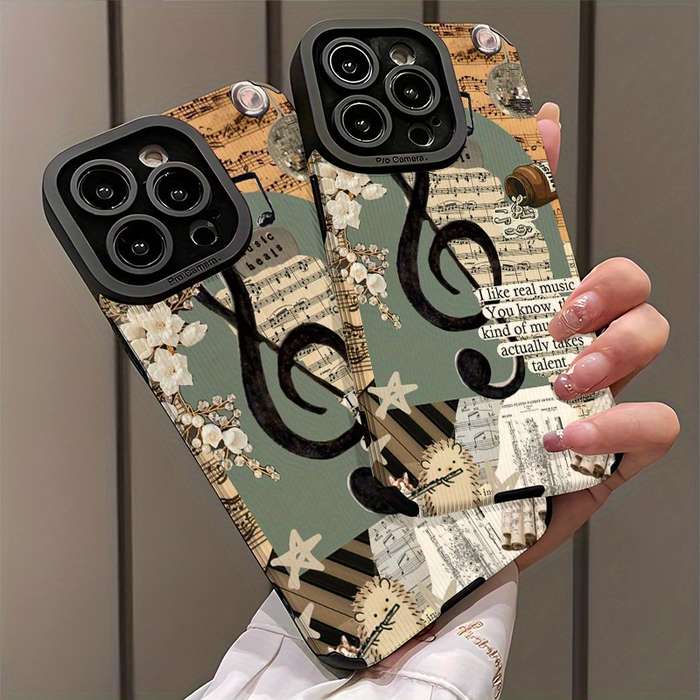 1Pc Mixed Color For iPhone 7 Plus 8 Plus Music Theme Phone Case