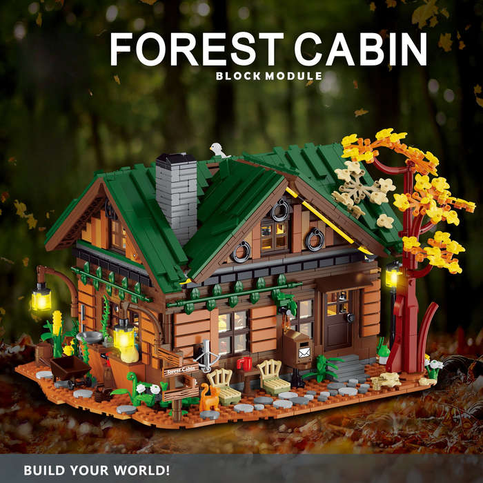 Building Toy Architectural Model Toy Set Style Forest Cabin