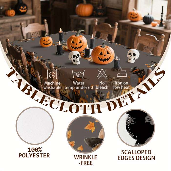 Halloween tablecloth decoration size Rectangle 60x86inch or 152x220cm