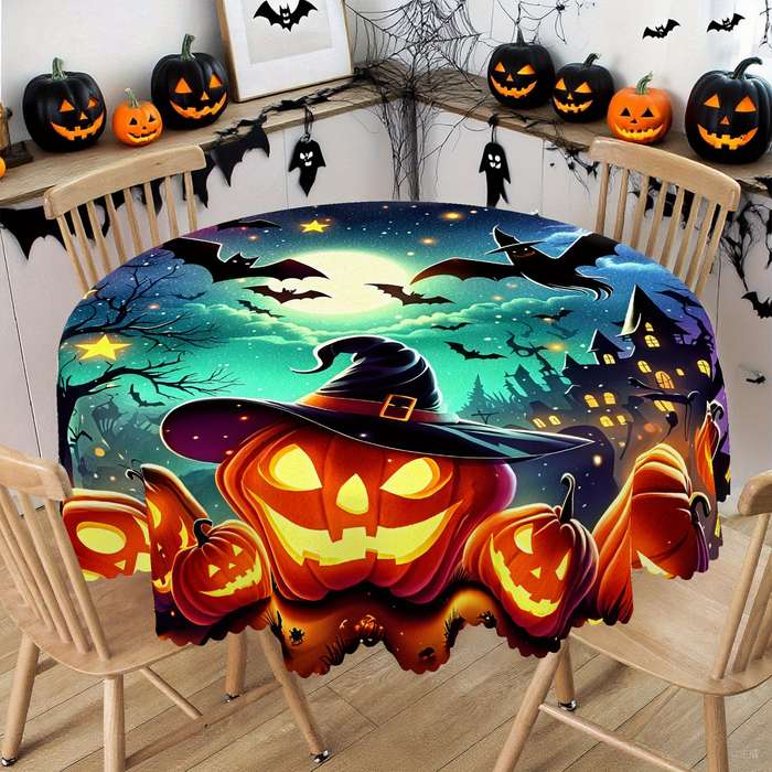 Halloween tablecloth decoration size Square 60x60in or 150x150cm