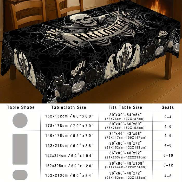 Halloween tablecloth decoration size Rectangle 5570in 140180cm