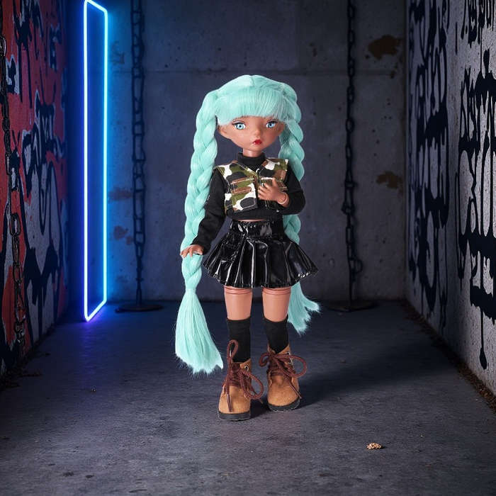 Toy Dolls color Ruffian handsome doll blue hair