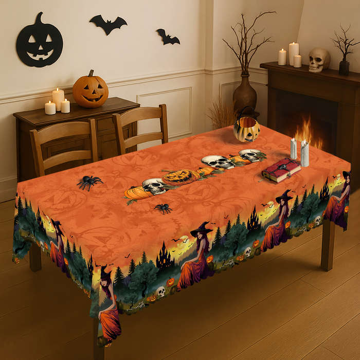 Halloween tablecloth decoration size Round 60in 152cm