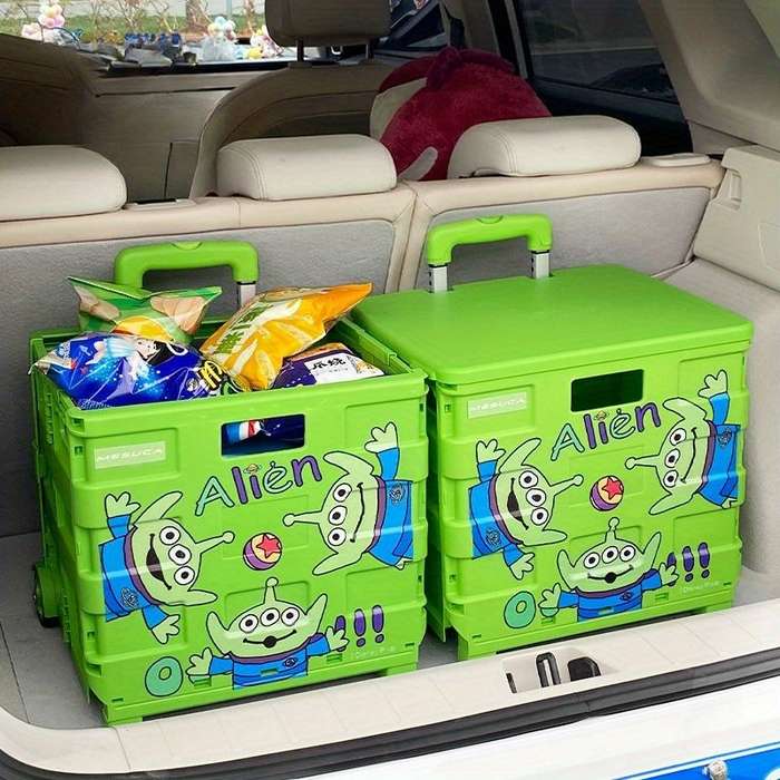 Storage And Organizationcolor 1Pc Three Eye Folding Trolley Storage Box