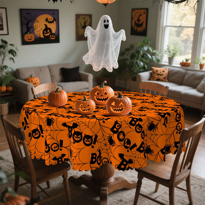 Halloween tablecloth decoration size Rectangle 60x86inch or 152x220cm