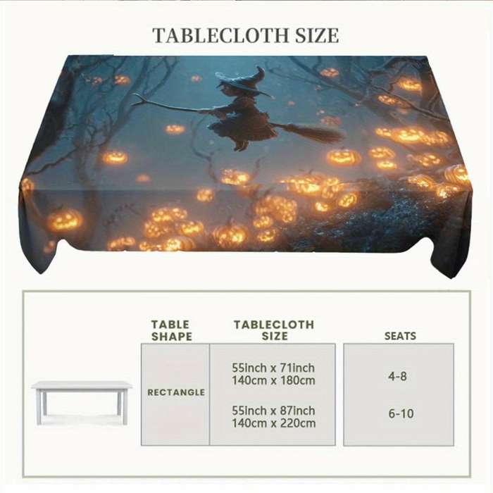 Halloween tablecloth decoration size 55 x 87inch or 140 x 220cm