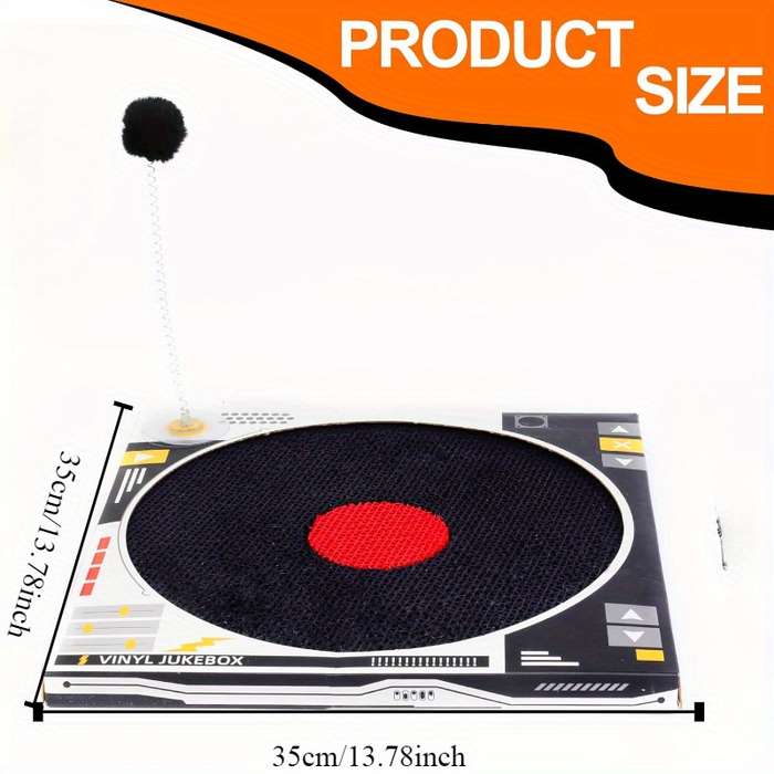 Pet Supplies Style Vinyl Record Player  Add  Spring Swing Ball