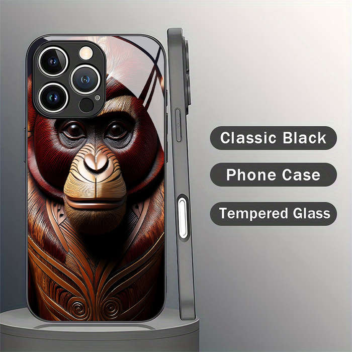 1Pc Mixed Color For iPhone X XS African Wood Carving Monkey Phone Case