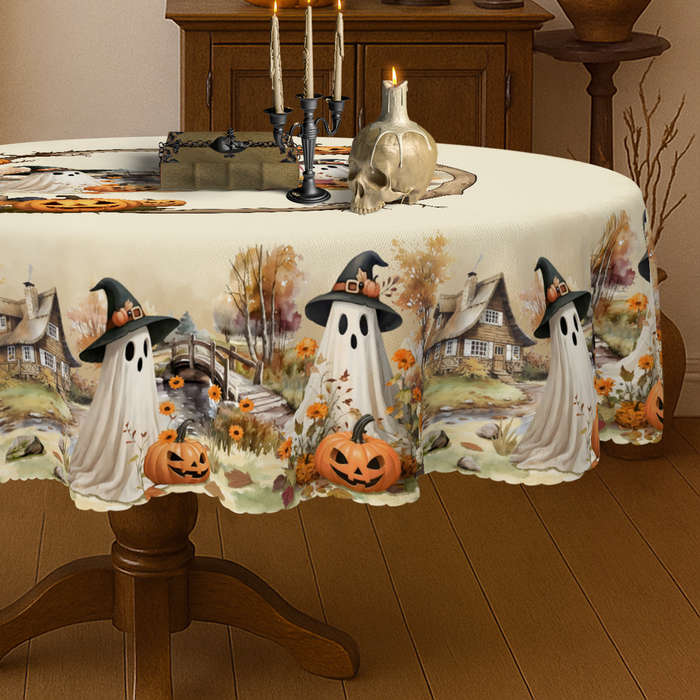 Halloween tablecloth decoration size Round 60in 152cm