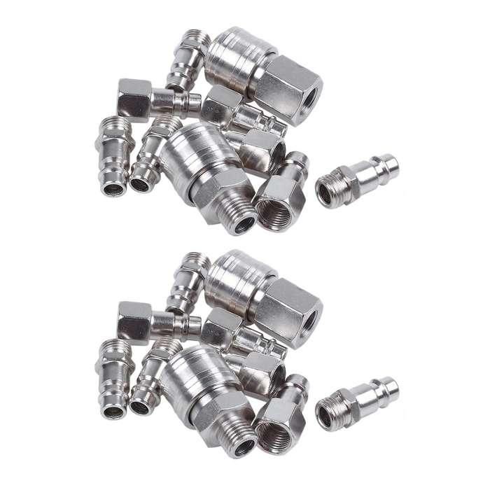 20x Raccord Rapide Compresseur Pneumatique Systeme Forme Europeen