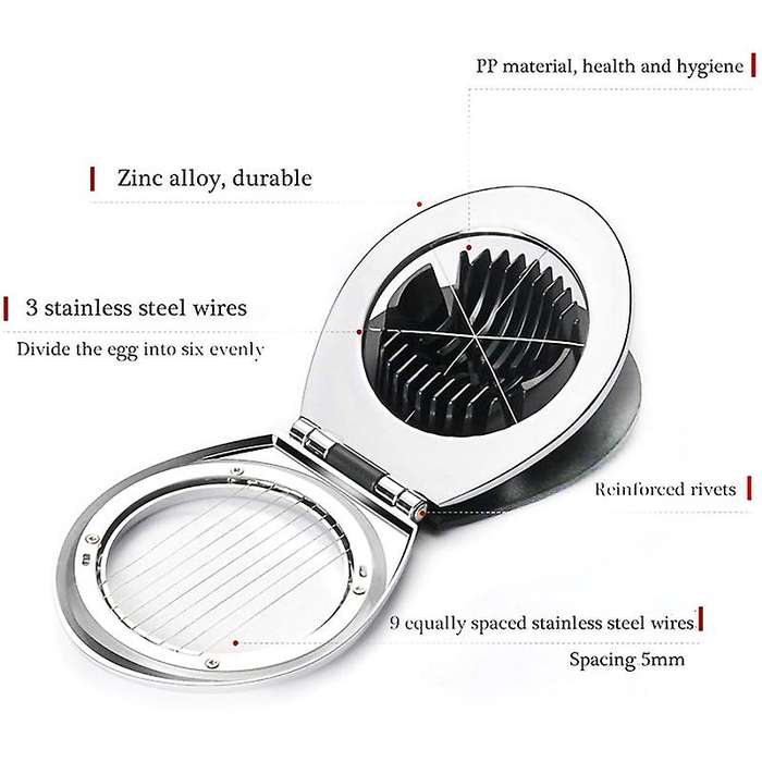 Egg Cutter Heavy Duty Slicer for Fruit Slicer, with 2 Slicing Styles