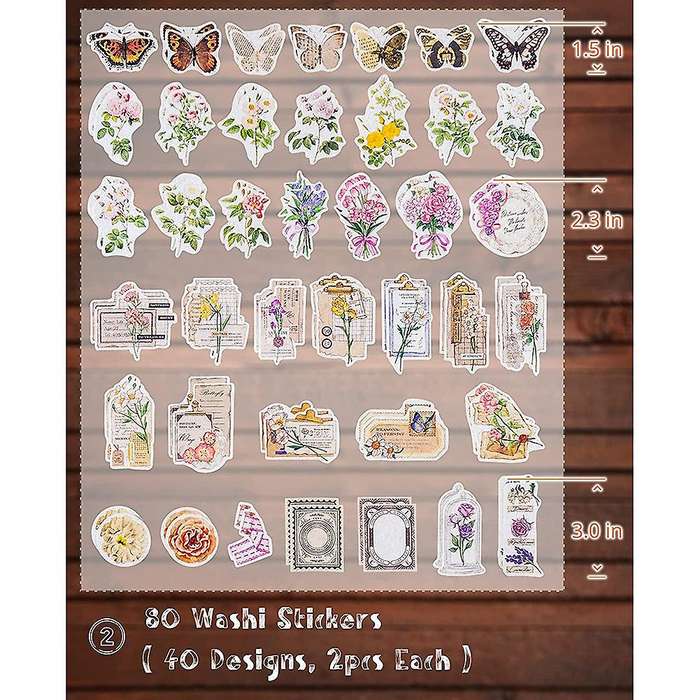 260 Piece Ephemera Set, Vintage Paper and Paper Stickers, Craft Gifts