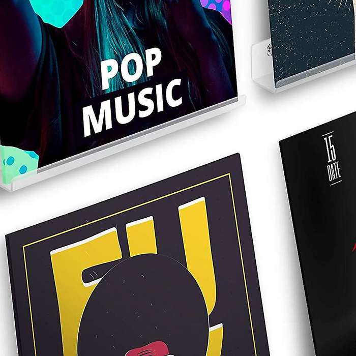6pcs Vinyl Record Wall Mount Shelf for Albums Or Children's Books