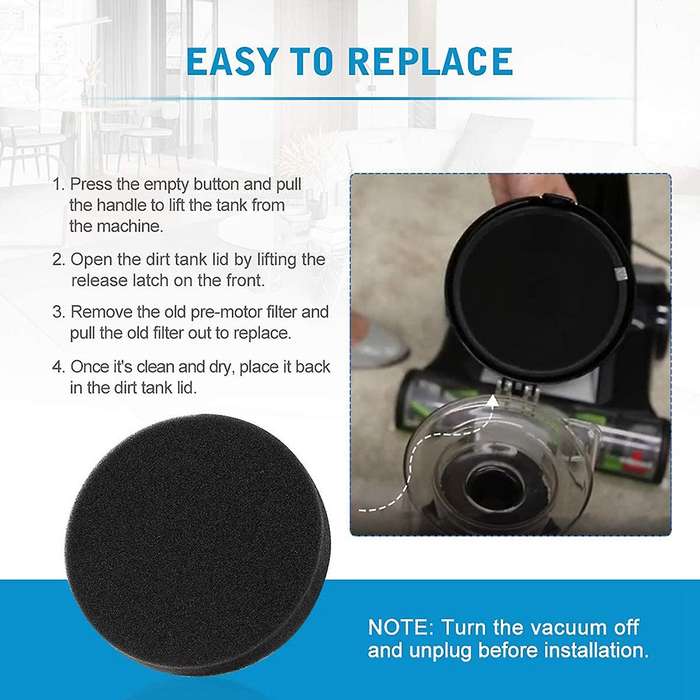 Premotor Filter for Bissell Powerforce Helix Bagless Upright Vacuum