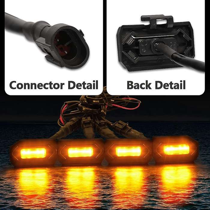 4pcs Led Front Grill Lights for Toyota Tacoma Raptor Trd,yellow Light