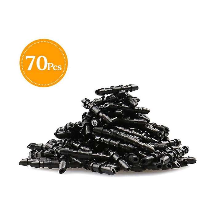 70 Pack Drip Irrigation Universal 1/4 Inch Barbed Coupling Fitting