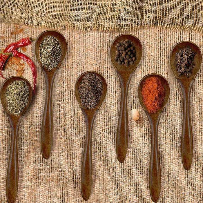 Small Wooden Spoons,6 Pcs 5.3 In Natural for Eating,condiments Mixing