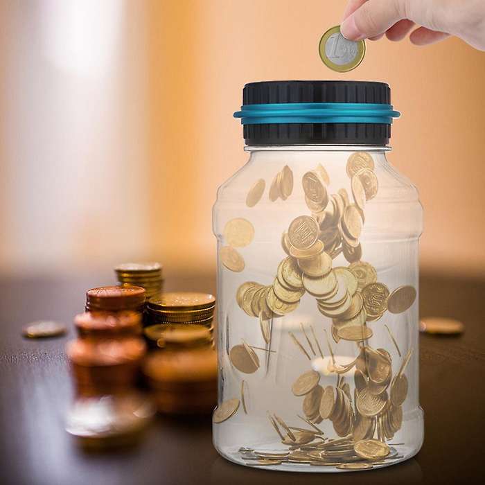 Electronic Digital Coin Counter Automatic Money Jar Saving Piggy Bank