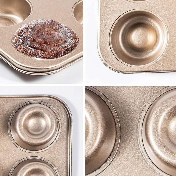 Brownie Bowl Pan, 12 Cavity Mini Bundt Round Cake Pans