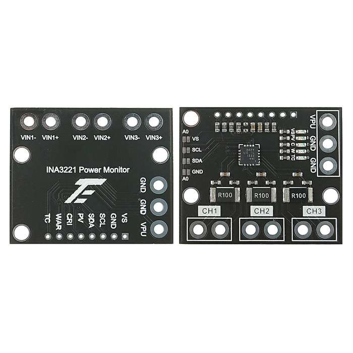 I2c Smbus Ina3221 Triple-channel Shunt Current Sensor Board Module