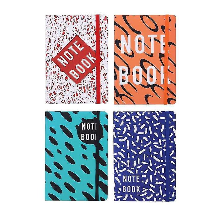 4 Pcs Notebooks A6 Executive Notebooks 96 Sheets (192 Pages)