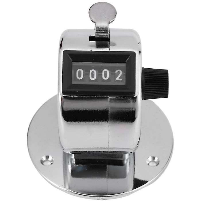 3x Round Base 4 Digit Manual Hand Tally Mechanical Palm Click Counter