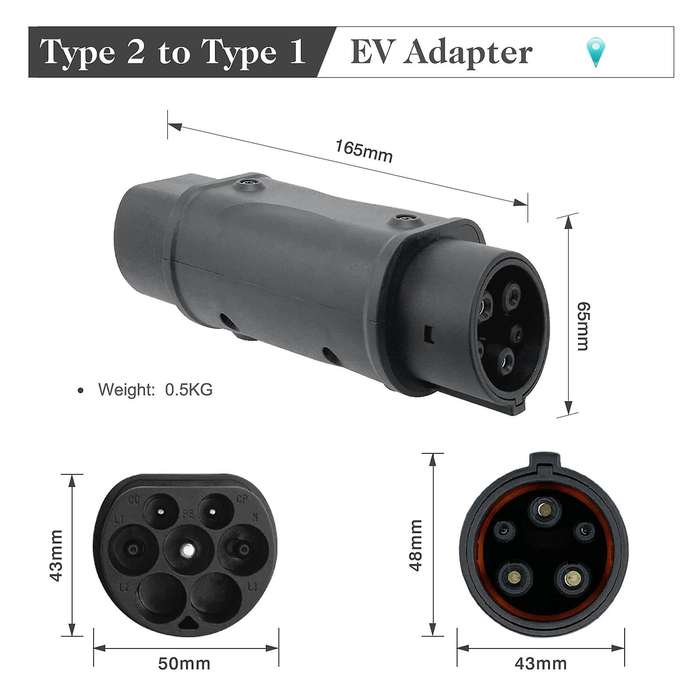 Sae Adaptor Iec 62196 2 to J1772 Side Connector Charing Station 32a