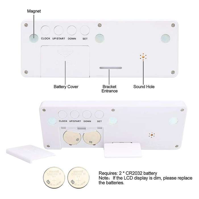 999 Days Count Down Clock Timer for Graduation Lab Kitchen (white)