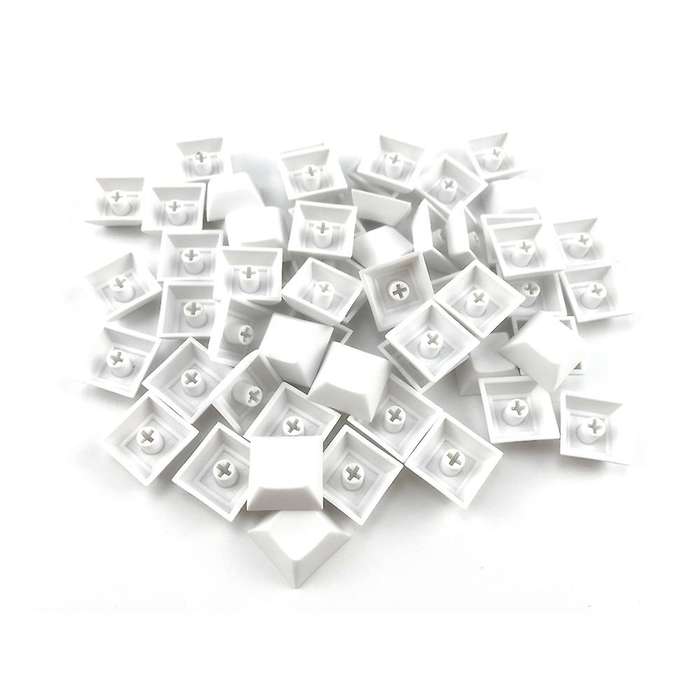 37 Pcs Pbt Dsa 1u Keycaps for Cherry Mx Custom Keycap Set,white