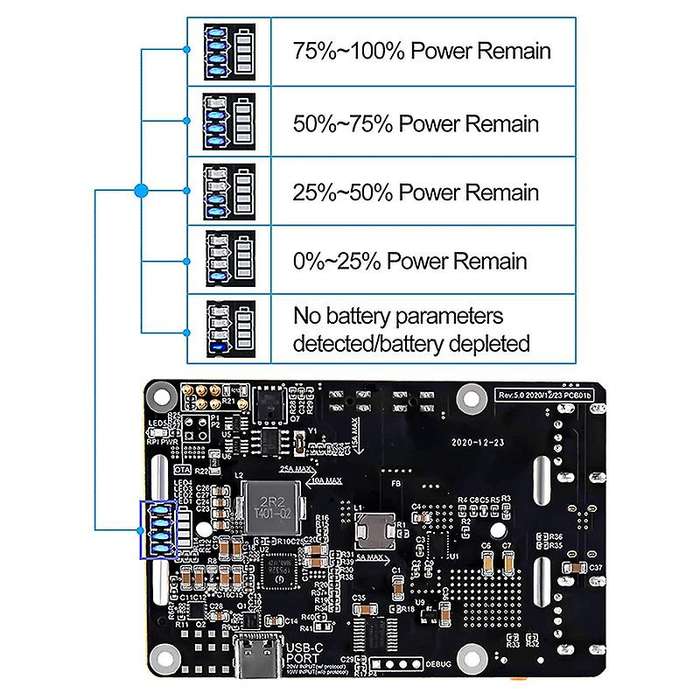 For Raspberry Pi 4 Ups Power Ups Hat 18 650 Battery Expansion Board