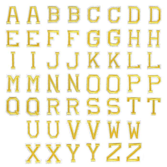 52pcs Iron On Letter Patches, Applique Letter Patches, for Clothing