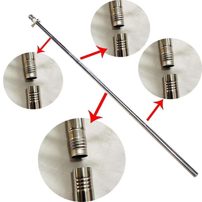 Flagpole, Stainless Steel Flagpole, Anti-rust (silver Pole Only)