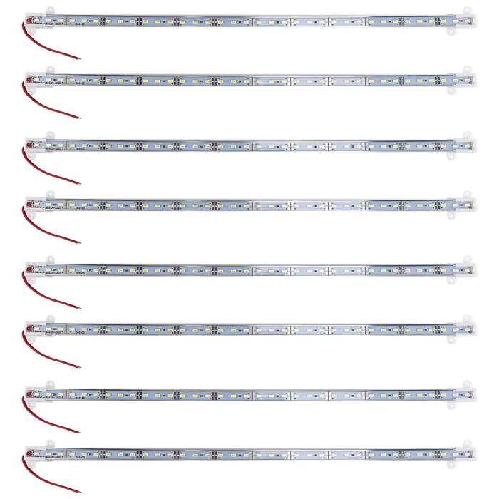 2x 50cm 12v 36led 5630 Smd Hard Strip Light Aluminum Shell White
