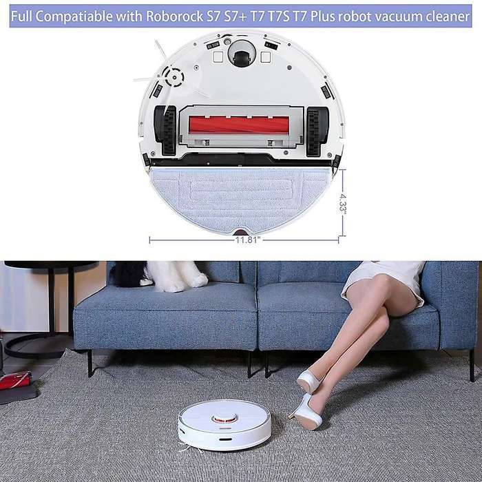 4 Pack Mop Cloth for Roborock T7s T7s Plus S7 Vacuum Cleaner