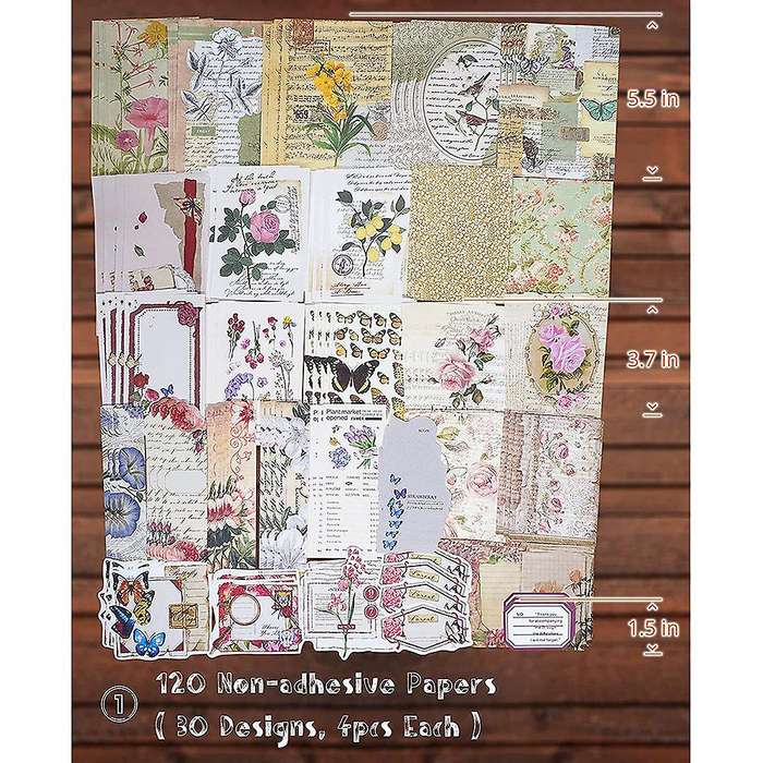 260 Piece Ephemera Set, Vintage Paper and Paper Stickers, Craft Gifts