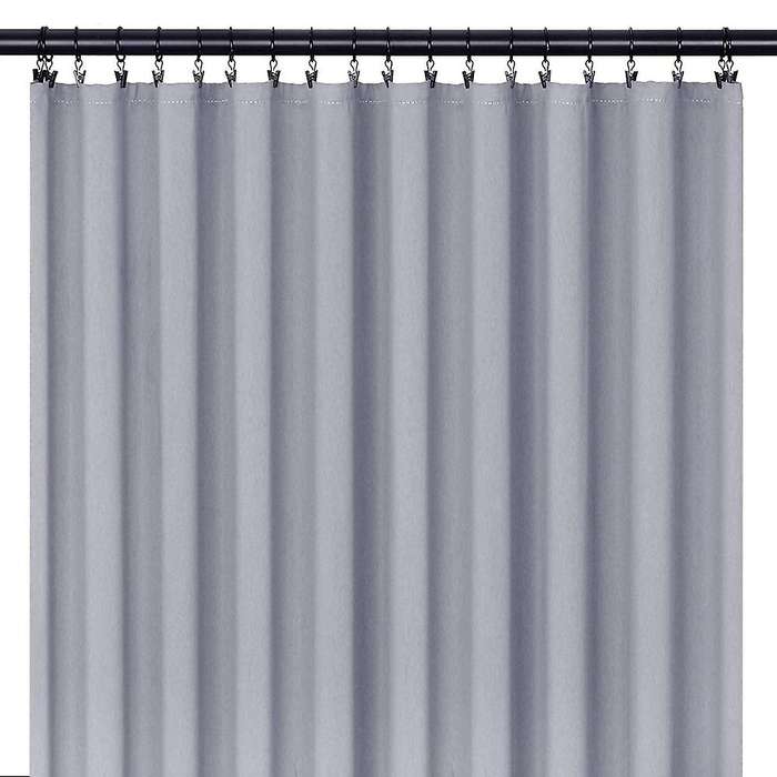 42 Pack Openable Curtain Rings with Clips, 1 Inch Interior Diameter,