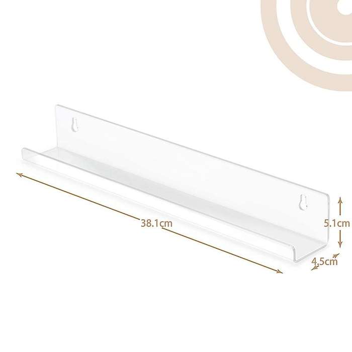 6pcs Vinyl Record Wall Mount Shelf for Albums Or Children's Books