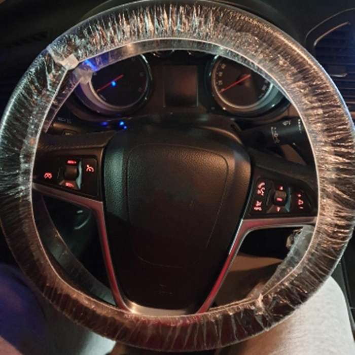 50pcs/set Universal Disposable Plastic Steering Wheel Cover