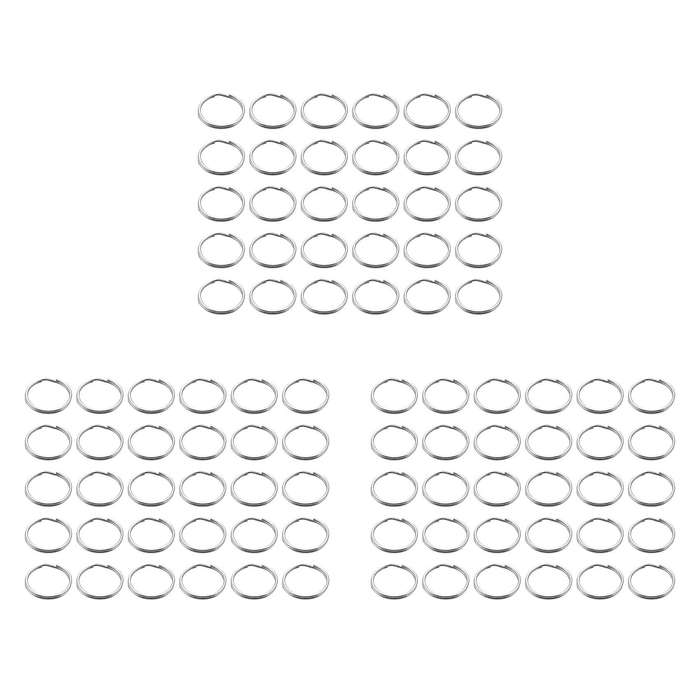 60 Pcs 20mm Outside Dia Universal Split Key Rings Keychain Holders