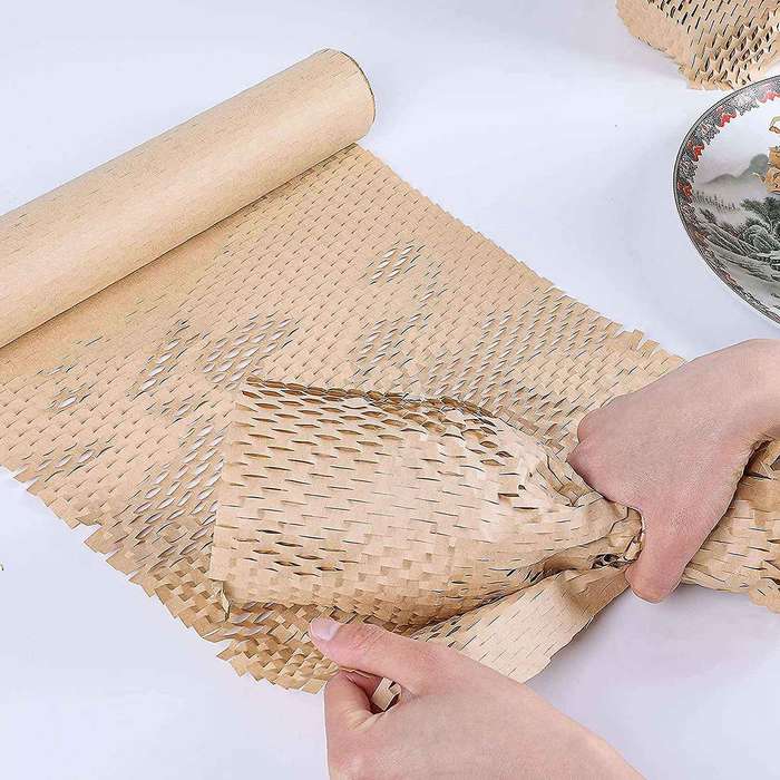 Honeycomb Packaging Paper Cushioning Kraft Paper Wrap Roll 11.8 Inch