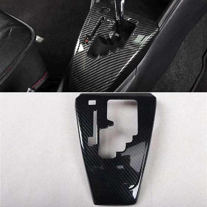 Car Carbon Fiber Central Gear Shift Panel for Toyota Vios 2016-2021
