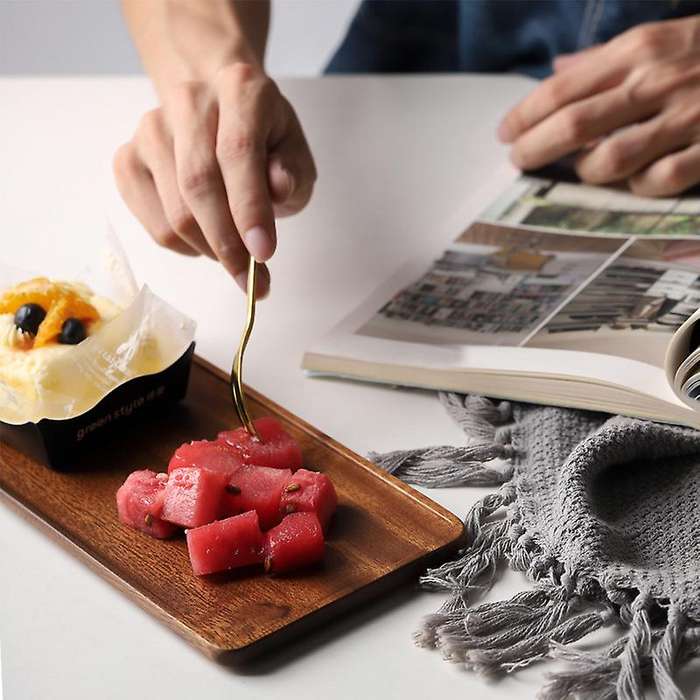Solid Wood Wooden Afternoon Tea Tray, Simple Snack Tray