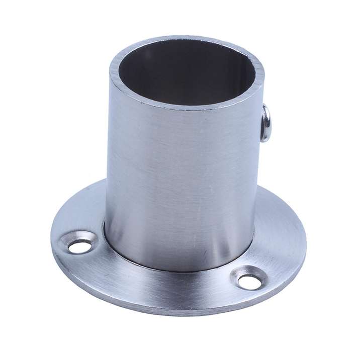 Wardrobe 25mm Tube Stainless Steel Rail Rod End Support Bracket 6pcs