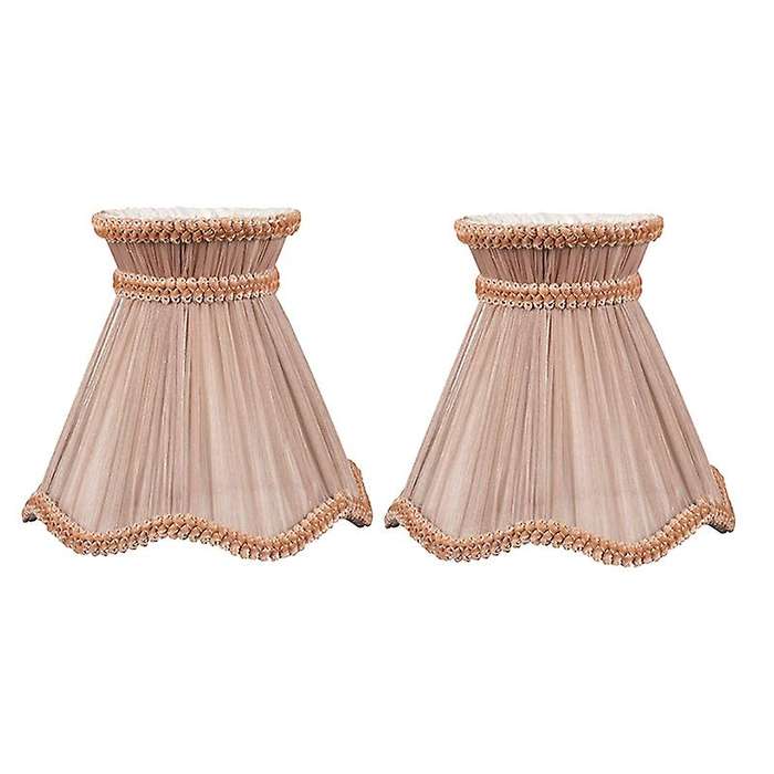 Candle Chandelier Lampshade Set Of 2 Clip On Drop Light Lampshade