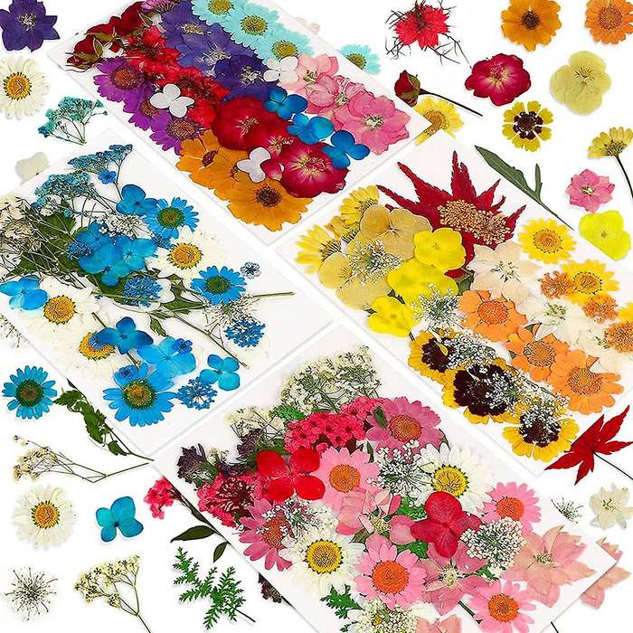 144pcs Natural Dried Pressed Flowers for Resin,for Candle,epoxy Resin