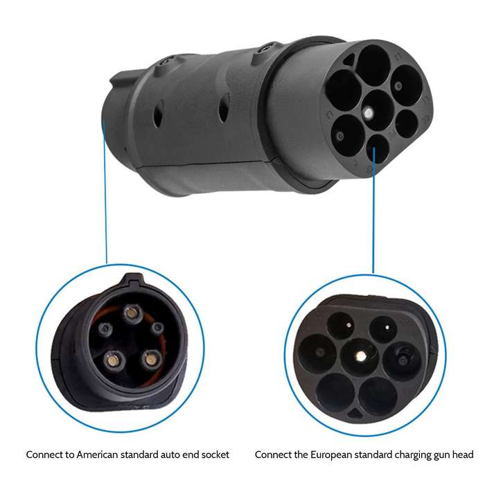 Sae Adaptor Iec 62196 2 to J1772 Side Connector Charing Station 32a