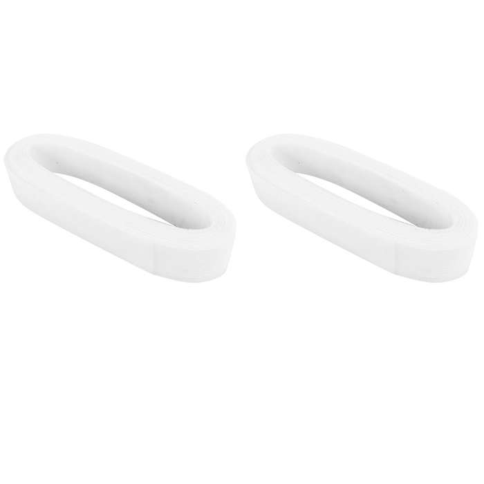 2x 50mm 50yards Flat Stiff Plain Mesh Braid for Sewing -white